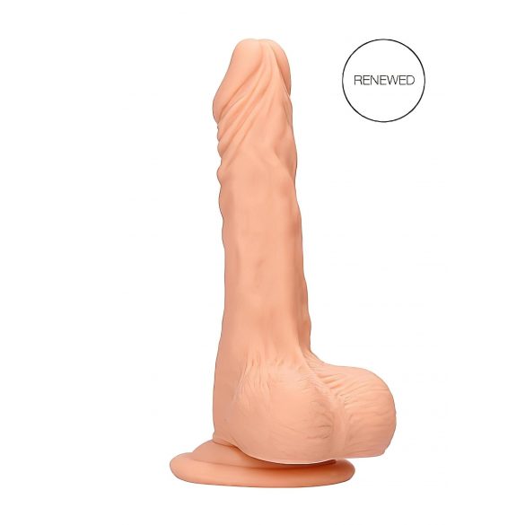 RealRock Dong 7 - Dildo realista com testículos (17cm) - natural