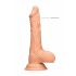 RealRock Dong 7 - Dildo realista com testículos (17cm) - natural