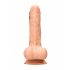 RealRock Dong 7 - Dildo realista com testículos (17cm) - natural