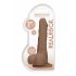 RealRock Dong 7 - Dildo realista com testículos (17cm) - Natural escuro