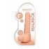 RealRock Dong 8 - Dildo realista com escroto (20cm) - Neutro