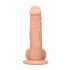 RealRock Dong 8 - Dildo realista com escroto (20cm) - Neutro