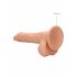 RealRock Dong 8 - Dildo realista com escroto (20cm) - Neutro