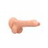 RealRock Dong 8 - Dildo realista com escroto (20cm) - Neutro