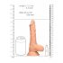 RealRock Dong 8 - Dildo realista com escroto (20cm) - Neutro