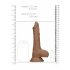 RealRock Dong 8 - Dildo realista 20cm, cor natural escuro