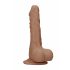 RealRock Dong 8 - Dildo realista 20cm, cor natural escuro