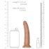 RealRock Slim - dildo realista 15,5 cm (pele escura)