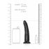 Dildo RealRock Slim realístico - 15,5cm (preto)