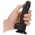 RealRock - Dildo Realista com Base - 15,5cm (Preto)