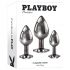 Playboy - Kit de plugs anais 3 peças (prata)