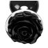 Plug Anal de Alumínio Booty Sparks Black Rose 79g (Prata-Preto)