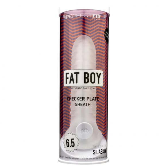 Fat Boy Checker Box - Capa Peniana (17cm) - Branco Leitoso