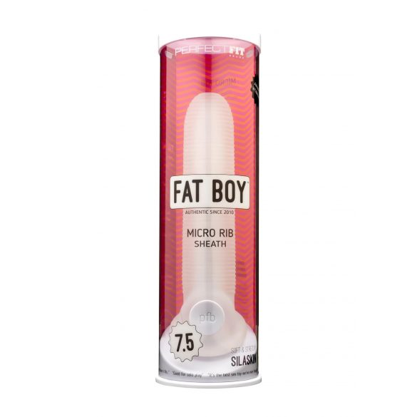 Fat Boy Micro Texturado - Capa Peniana (19cm) - Branco Leitoso