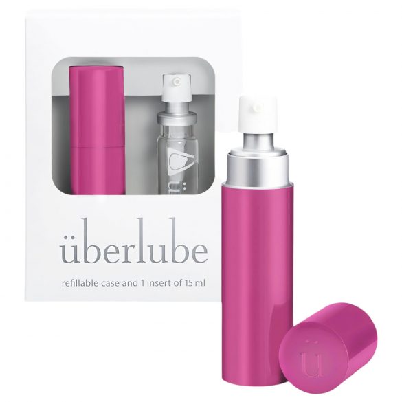 Überlube - Lubrificante de silicone com estojo de viagem - rosa (15ml)