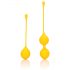 Loveline - Conjunto de bolas Ben Wa em silicone - 2 peças (amarelo)