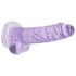 REALROCK - Dildo realista translúcido roxo (17cm)