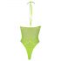 Body Neon Verde com Efeito de Fita Fluorescente