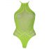 Body Neon Verde com Efeito de Fita Fluorescente