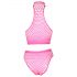 Ouch! - Conjunto de lingerie fluorescente (rosa)