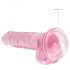 REALROCK - Dildo realista rosa translúcido (17 cm)