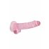 REALROCK - Dildo realista rosa translúcido (17 cm)