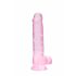 REALROCK - Dildo translúcido realista rosa (19cm)