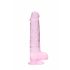 REALROCK - Dildo translúcido realista rosa (19cm)