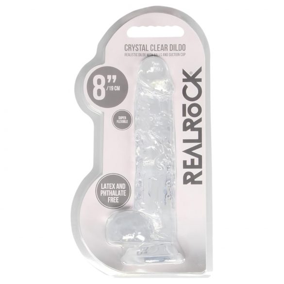 REALROCK - Dildo realístico transparente (19cm)