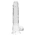 REALROCK - Dildo realístico transparente (19cm)