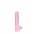 REALROCK - Dildo Realístico Transparente - Rosa (15cm)