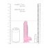 REALROCK - Dildo Realístico Transparente - Rosa (15cm)