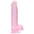 REALROCK - Dildo Realístico Transparente - Rosa (15cm)