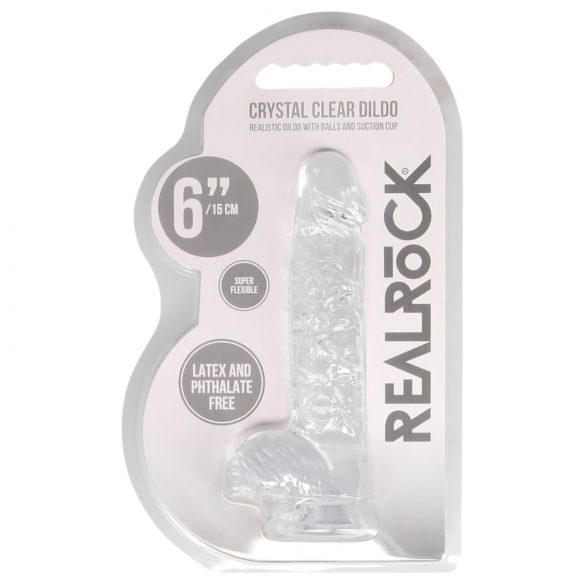 REALROCK - Dildo Realista Transparente (15cm)