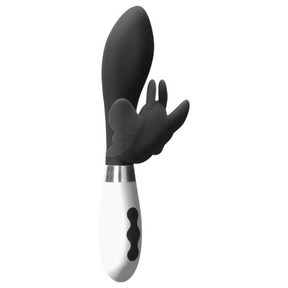 Alexios - Vibrador Preto com Borboleta e Estimulante de Clitóris