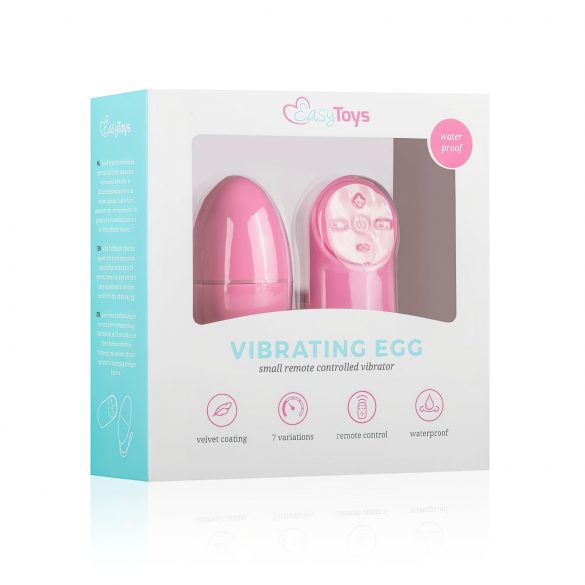 Easytoys - Ovo vibratório rádio 7 ritmos (rosa)