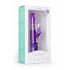 Vibrador Easytoys Rabbit com pérolas e estimulador clitoriano - roxo