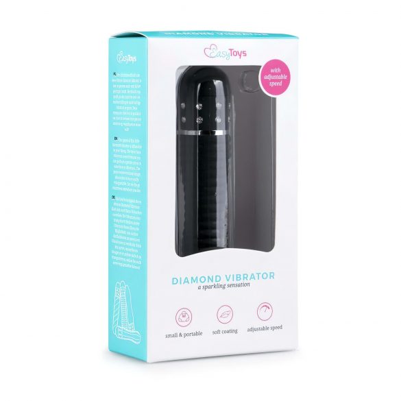 Vibrador Ranhurado Diamond Easytoys - Preto