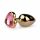 Plug Anal Metal Easytoys No.3 - Dourado/Rosa (2,5cm)