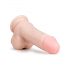 Easytoys - Dildo com ventosa e escroto (17,5 cm) - Natural