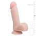 Easytoys - Dildo com ventosa e escroto (17,5 cm) - Natural