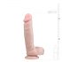 Dildo testículos com ventosa (22,5cm) - Natural