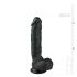 Easytoys - Dildo com ventosa e testículos, 22,5cm - Preto