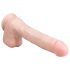 Easytoys - Dildo grande com ventosa e testículos (29,5cm) - natural