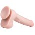 Easytoys - Dildo grande com ventosa e testículos (29,5cm) - natural