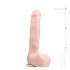 Easytoys - Dildo grande com ventosa e testículos (29,5cm) - natural