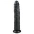 Easytoys - dildo extra grande com ventosa (28,5cm) - preto