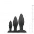 Easytoys Rocket - Kit de dildos anais preto (3 peças)