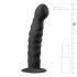 Easytoys Ribbed - Dildo Anal com Ventosa (14cm) - Preto