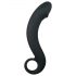 Dildo Curvado Anal em Silicone - Preto